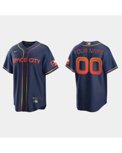 Men's Houston Astros ACTIVE Player Custom 2022 Navy City Connect Cool Base Stitched Jersey