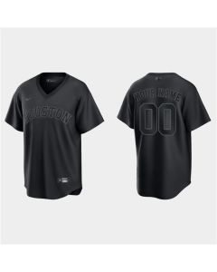 Men's Houston Astros ACTIVE Player Custom Black Pitch Black Fashion Replica Stitched Jersey
