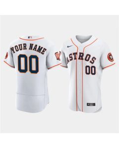 Men's Houston Astros ACTIVE Player Custom White 60th Anniversary Flex Base Stitched Baseball Jersey