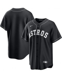 Men's Houston Astros Black Cool Base Stitched Baseball Jersey