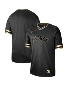 Men's Houston Astros Black Gold Stitched MLB Jersey