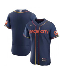 Men's Houston Astros Blank 2022 Navy City Connect Flex Base Stitched Baseball Jersey