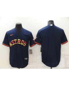 Men's Houston Astros Blank 2022 Navy Cool Base Stitched Jersey