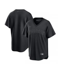 Men's Houston Astros Blank Black Pitch Black Fashion Replica Stitched Jersey