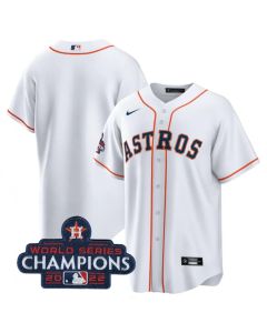 Men's Houston Astros Blank White 2022 World Series Champions Home Stitched Baseball Jersey