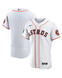 Men's Houston Astros Blank White 2022 World Series Flex Base Stitched Baseball Jersey