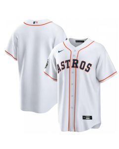 Men's Houston Astros Blank White 2022 World Series Home Stitched Baseball Jersey
