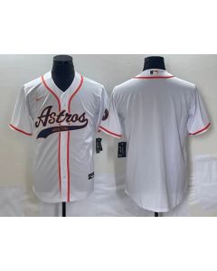 Men's Houston Astros Blank White Cool Base Stitched Baseball Jersey