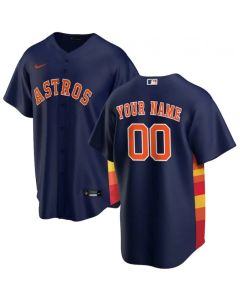 Men's Houston Astros Customized Navy Stitched MLB Jersey