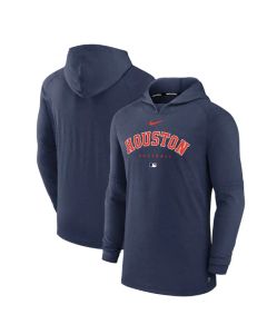 Men's Houston Astros Navy Dri-FiT Early Work Pullover Hoodie