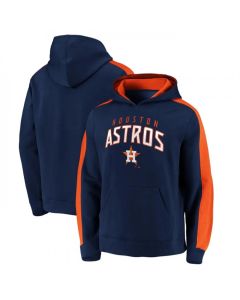 Men's Houston Astros Navy Game Time Arch Pullover Hoodie Pullover Hoodie