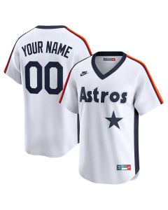 Men's Houston Astros Nike White Throwback Cooperstown Collection Limited Custom Jersey