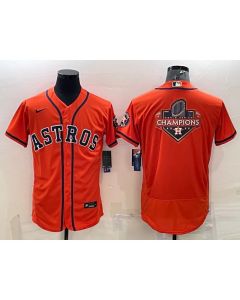 Men's Houston Astros Orange 2022 World Series Champions Team Big Logo Flex Base Stitched Jersey