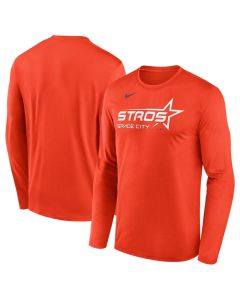Men's Houston Astros Orange 2025 City Connect Legend Performance Long Sleeve T-Shirt