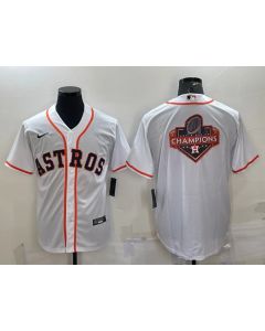 Men's Houston Astros White 2022 World Series Champions Team Big Logo Cool Base Stitched Jersey
