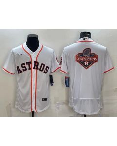 Men's Houston Astros White 2022 World Series Champions Team Big Logo Flex Base Stitched Jersey