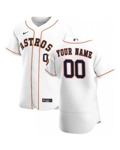 Men's Houston Astros White Customized Stitched MLB Jersey