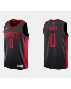 Men's Houston Rockets #0 Jalen Green Earned Edition Black Stitched Basketball Jersey