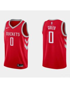 Men's Houston Rockets #0 Jalen Green Icon Edition Red Stitched Basketball Jersey