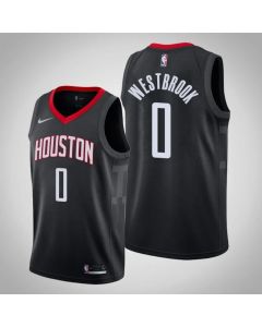 Men's Houston Rockets #0 Russell Westbrook Black Stitched NBA Jersey