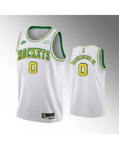 Men's Houston Rockets #0 TyTy Washington Jr. White Swingman Classic Edition Stitched Basketball Jersey