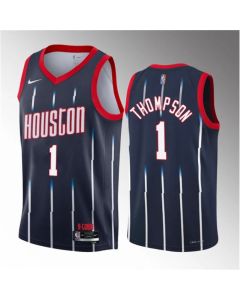 Men's Houston Rockets #1 Amen Thompson Navy 2023 Draft City Edition Stitched Basketball Jersey