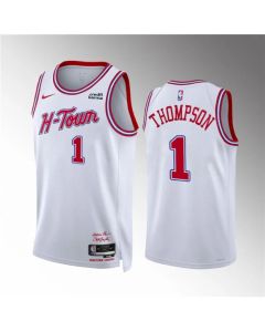 Men's Houston Rockets #1 Amen Thompson White 2023/24 City Edition Stitched Jersey