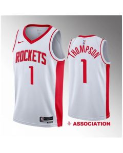 Men's Houston Rockets #1 Amen Thompson White 2023 Draft Association Edition Stitched Basketball Jersey