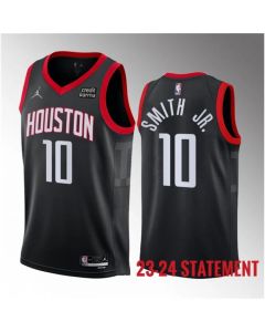 Men's Houston Rockets #10 Jabari Smith Jr. Black 2023 Statement Edition Stitched Basketball Jersey