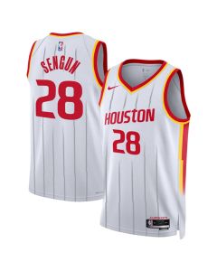 Men's Houston Rockets #28 Alperen Sengun White 2026/27 Association Edition Stitched Basketball Jersey