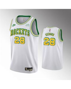 Men's Houston Rockets #28 Alperen Sengun White Swingman Classic Edition Stitched Basketball Jersey