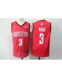 Men's Houston Rockets #3 Chris Paul Red 2018/19 Earned Edition Swingman Stitched NBA Jersey