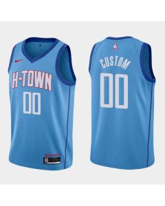 Men's Houston Rockets Customized Blue 2020/21City Edition Swingman Stitched NBA Jersey