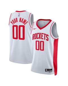 Men's Houston Rockets NIke White Swingman Association Edition Custom Jersey