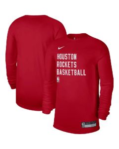 Men's Houston Rockets Red 2023/24 Legend On-Court Practice Long Sleeve T-Shirt