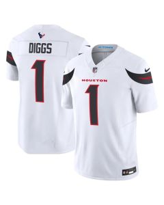 Men's Houston Texans #1 Stefon Diggs White 2024 Vapor F.U.S.E. Limited Stitched jersey
