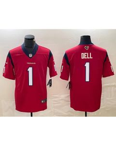 Men's Houston Texans #1 Tank Dell Red Vapor Untouchable Stitched Football Jersey