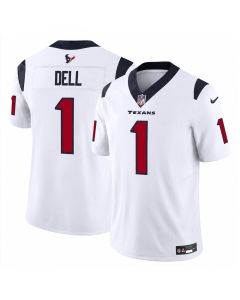 Men's Houston Texans #1 Tank Dell White 2023 F.U.S.E Vapor Untouchable Stitched Football Jersey