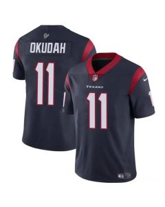 Men's Houston Texans #11 Jeff Okudah Navy Vapor Untouchable Stitched Football Jersey