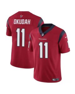 Men's Houston Texans #11 Jeff Okudah Red Vapor Untouchable Stitched Football Jersey