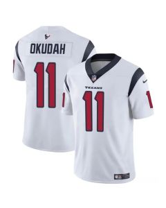 Men's Houston Texans #11 Jeff Okudah White Vapor Untouchable Stitched Football Jersey