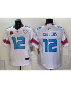 Men's Houston Texans #12 Nico Collins White With Patch 2026 Rivalries Collection Vapor F.U.S.E. Limited Jersey (White)