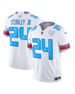 Men's Houston Texans #24 Derek Stingley Jr. White 2026 Rivalries Collection Vapor F.U.S.E. Limited Jersey (White)