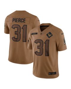 Men's Houston Texans #31 Dameon Pierce 2023 Brown Salute To Service Limited Stitched Jersey