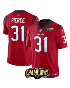 Men's Houston Texans #31 Dameon Pierce Red 2023 F.U.S.E. AFC South Champions Patch Vapor Untouchable Limited Stitched Football Jersey