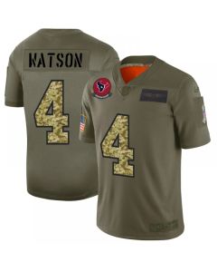Men's Houston Texans #4 Deshaun Watson 2019 Olive/Camo Salute To Service Limited Stitched NFL Jersey