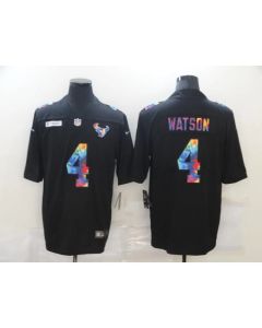 Men's Houston Texans #4 Deshaun Watson 2020 Black Crucial Catch Limited Stitched Jersey