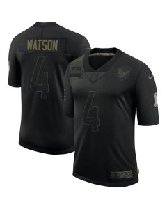 Men's Houston Texans #4 Deshaun Watson 2020 Black Salute To Service Limited Stitched Jersey