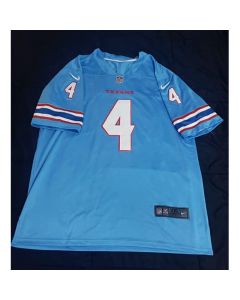 Men's Houston Texans #4 Deshaun Watson Blue Limited Stitched NFL Jersey