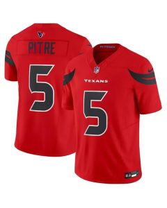 Men's Houston Texans #5 Jalen Pitre Red 2024 Alternate F.U.S.E Vapor Stitched jersey